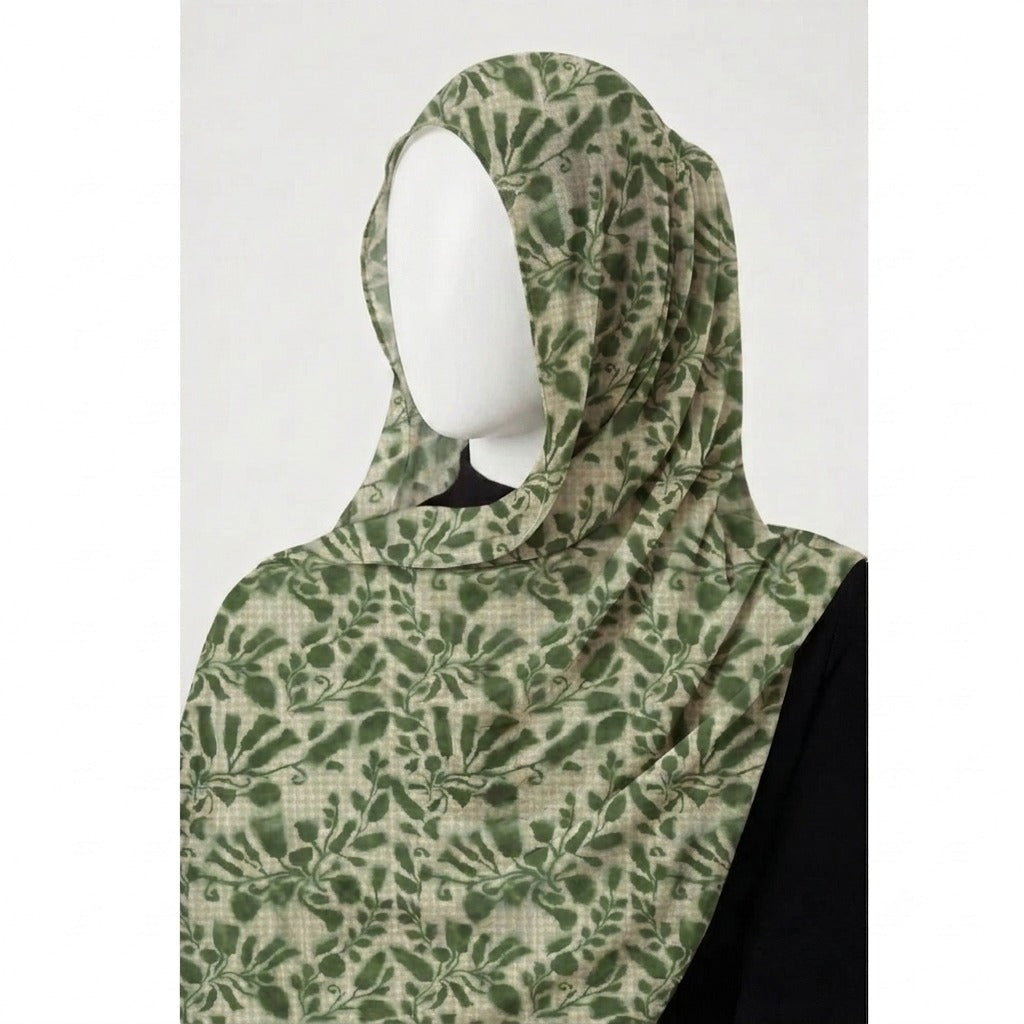 Sage Garden – Printed Chiffon Hijab
