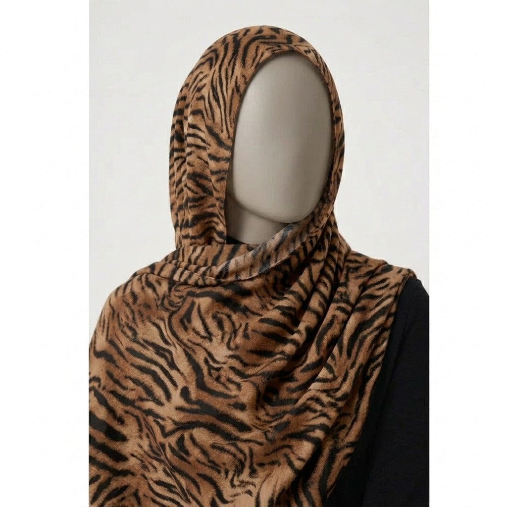 Wild Tiger – Printed Georgette Hijab
