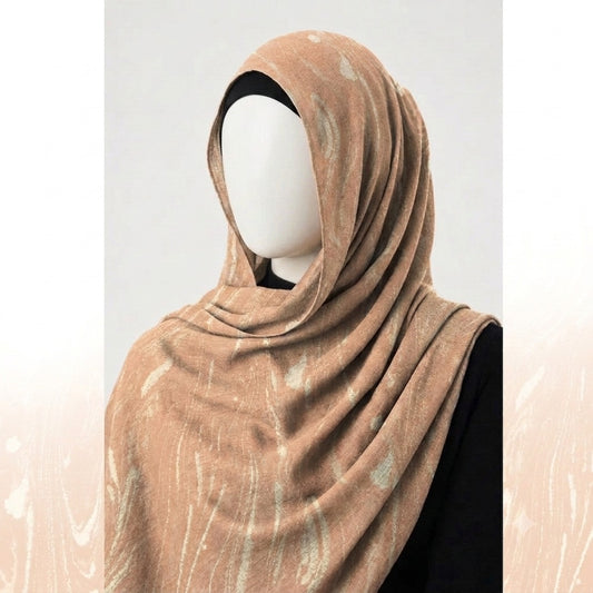 Nude Marble – Printed Georgette Hijab