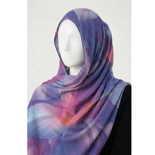 Violet Mirage – Printed Georgette Hijab