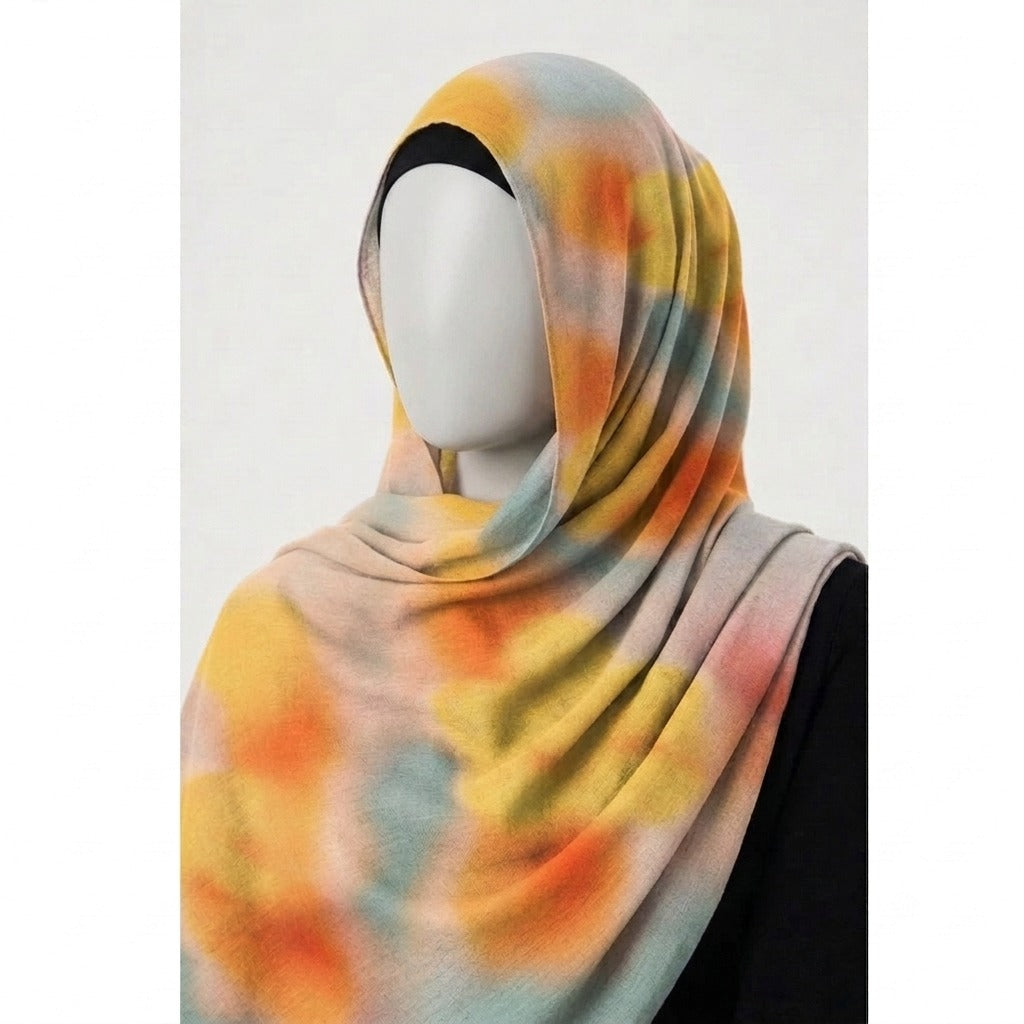 Sunset Haze – Printed Georgette Hijab