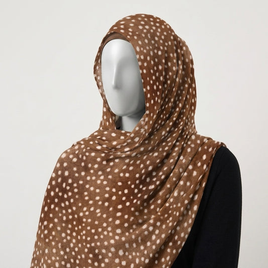 Fawn Dots – Printed Georgette Hijab