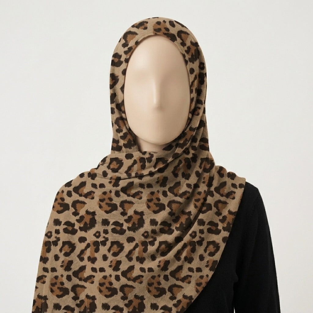 Desert Leopard – Printed Georgette Hijab