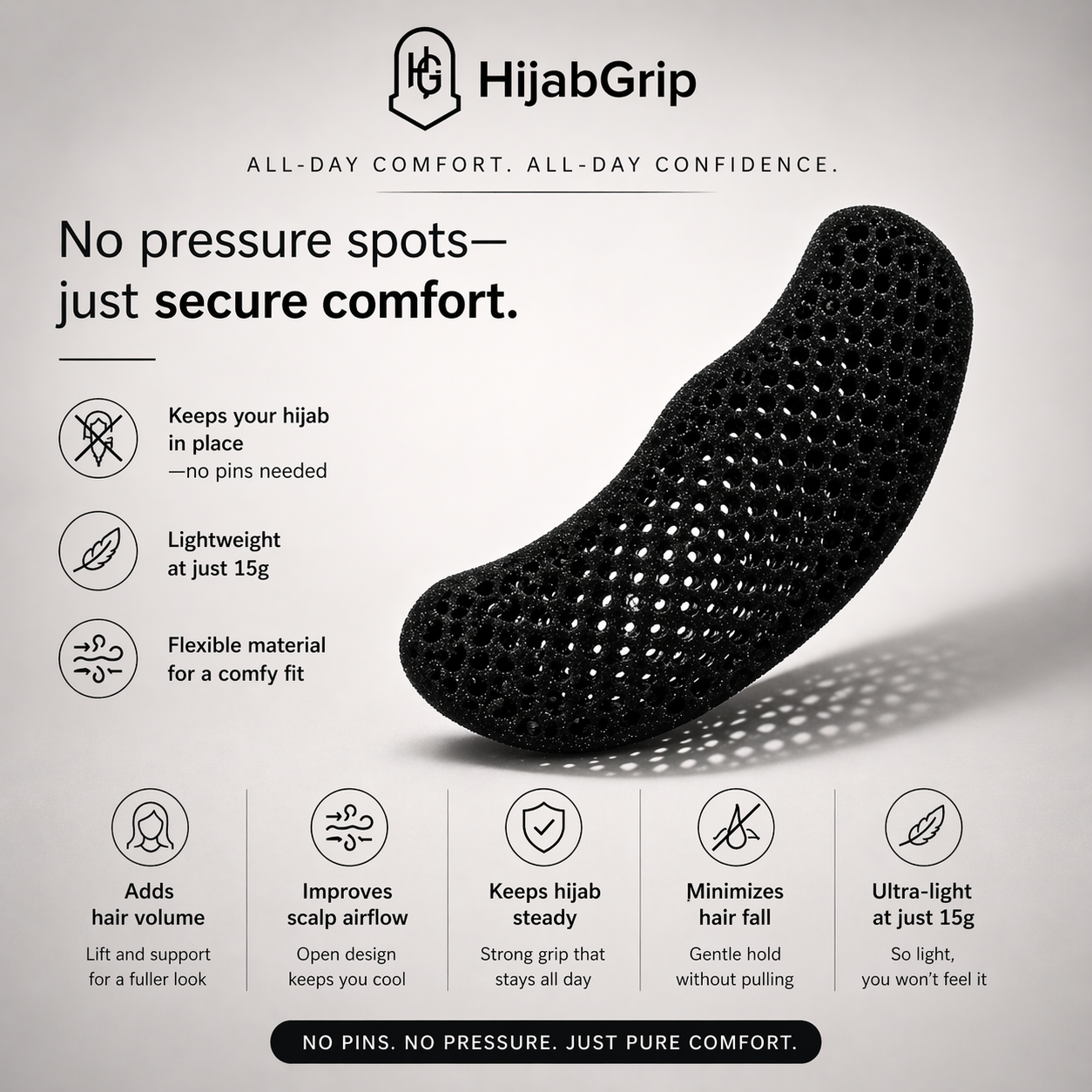 ⭐ HijabGrip® Velvet Crown